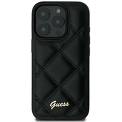 Guess GUHCP16MPSQSQSK iPhone 16 Plus 6.7 black hardcase Quilted Metal Logo (GUHCP16MPSQSQSK)