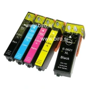 Komplet Fenix E-T26XL B+Pb+C+M+Y (5 kartuš = 4+1gratis) nadomešča kartuše Epson T2621xl, T2631xl, T2632xl, T2633xl, T2634xl, ( T2636, C13T26364010) za Epson XP-600, XP-605, XP-700, XP-800