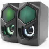 Ewent 2.0 zvucnici, 6W RMS, RGB, kontrola glasnoce, USB napajanje, crni (EW3524)