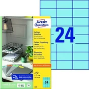 Avery Zweckform Univerzalne etikete modre barve, 70 x 37 mm, 2400 kosov