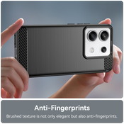 HURTEL Ohišje Carbon Case za Xiaomi Redmi Note 13 5G - črno