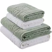 Esprit SET IZ FROTIRJA bela, žajbljevo zelena 50x100/67x140 cm