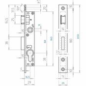 Brava za metalna vrata 822/17-68 leva 17mm jezicak Titan