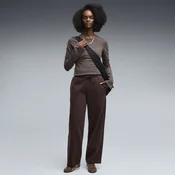 PUMA Class Straight Leg Fleece Pants Women, Clothing, Chocolate Fondue, M