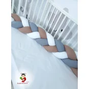 Bubamara037 Pletenica za krevetac, trostruka 180cm, Šarena