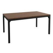 Klubska mizica Oswego 138 (Oreh + Črna) Črna, Oreh, 50x60x100cm, Iverna plošča, Kotna