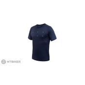 Sensor MERINO BLEND TYPO majica, temno modra (M)