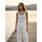 Sinsay - Bluza na bretele sa viskozom - belo