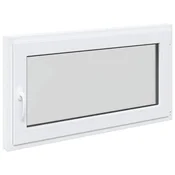 Vidaxl Okno za klet RISOR 110 x 70 cm PVC in steklo Bela