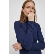 Majica dugih rukava Polo Ralph Lauren za žene, boja: tamno plava, s dolcevitom