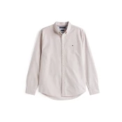 TOMMY HILFIGER Srajca Regular Fit Flag Embroidery  kaki