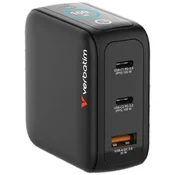 Verbatim VERBATIM MINI GAN POLNILNIK 100W 2XUSB-C 1XUSB-A QC ZA APPLE MACBOOK IPHONE