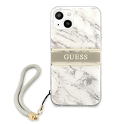 Guess GUHCP13SKMABGR iPhone 13 mini 5,4 grey hardcase Marble Strap Collection (GUHCP13SKMABGR)
