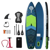 TooMuch NOMAD X 11’6” 2u1 SUP i Kajak - 350 cm - 84 cm - 15 cm - Drop-Stitch - Jednoslojna (Single Layer) - 180 kg - 9.9 kg - 15 psi - Različite vodene uvjete - All Around - Slide-in peraja
