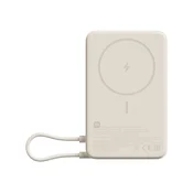 Xiaomi Magnetni Power Bank 10000mAh s stojalom, indikator baterije, 33W izhod, Bež barva