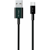 V-TAC 1m USB kabel tipa-c, crne (biser serije)