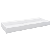 MAISON CHIC Umivalnik - Kopalna umivalnik - Lavabo 120x46x11 cm mineralna litina/marmorna litina bel, (21684995)