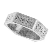 Prstan Hexagon Viking Nordic Runes RETRO - SS8-R230 RETRO