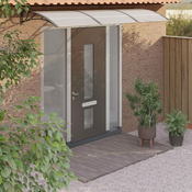 Greatstore Nadstrešek za vrata črn 300x100 cm polikarbonat