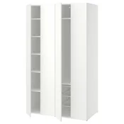 LASTARE Garderobni sestav, bela, 120x62x201 cm