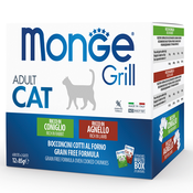 Monge Grill Cat Mix sos za macke Adult - Zecetina i jagjetina 12x85g