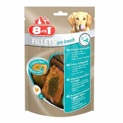 Piščančji fileji za pse 8 in 1 FILLETS PRO BREATH - 80 g