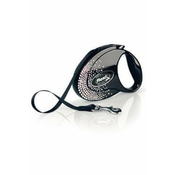 Flexi Glam Splash Crystal M traka 5 m crna