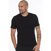 T8569 DEWBERRY BICYCLE COLLAR MENS T-SHIRT-LIGHT BLACK