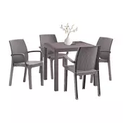 Set vrtnega pohištva Petri 4+1 cappuccino