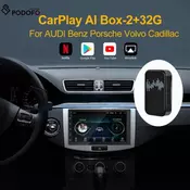 Podofo Android 9.0 Carplay Wireless Dongle For Apple Android TV Mirrorlink For Audi Benz Volvo Cadillac Chevrolet VW AI Box 2 32