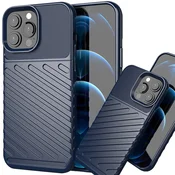 HURTEL Fleksibilen oklepni ovitek Thunder Case za iPhone 13 Pro Max modre barve