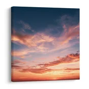 Slika zahod sonca z oblaki - 70x70