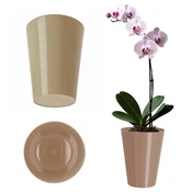 KADAX Cvetlični lonec za orhideje, plastičen, bež, 13 cm