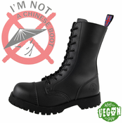 Čevlji NEVERMIND - 10 očesca - Vegan - Črno Sintetično - 10110S