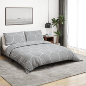 vidaXL Set posteljine za poplun sivi 260 x 240 cm pamucni
