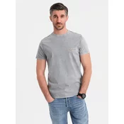 Ombre Cotton t-shirt printed on chest and back - gray