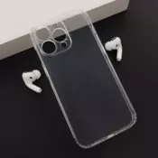 Maska Skin Silikon with pluggy za iPhone 15 Pro transparent