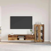 Set TV komoda FLORIN 3 pcs Staro drvo Konstruirano drvo