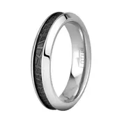 Ženski lotus style steel rings uži staklo crni prsten od hirurškog Celika 54 ( ls1427-3/114 )