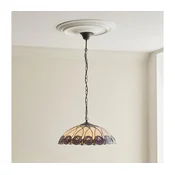 Endon 111985 - Luster na lancu Tiffany HUTCHINSON 3xE27/10W/230V precnik 50 cm