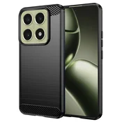 TPU gel ovitek Brushed Carbon za Xiaomi 14T - črn