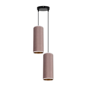 Luster na sajli AVALO 2xE27/60W/230V precnik 20 cm ružicasta/bakrena