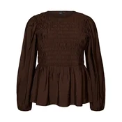 Zizzi Bluza NABILA temno rjava