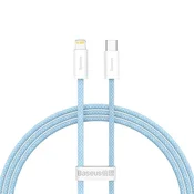 Baseus Dynamic USB Type-C – iPhone, kabel za brzo punjenje i prijenos podataka, 20 W, 1 m, plavi