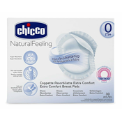 CHICCO Antibakterijske blazinice za grudi 30 kom
