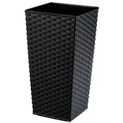 KADAX Vrtni lonec z vstavkom za rože, velik 34x68 cm, črne barve