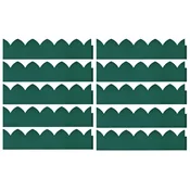 Vidaxl Obroba za travo 10 kosov zelena 65x15 cm PP