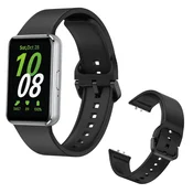 Silikonski pašček za Samsung Galaxy Watch Fit 3, močan silikonski pašček, črne barve
