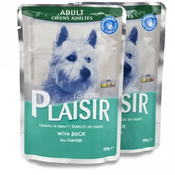 Plaisir Vlažna hrana preliv za pse pačetina 100g