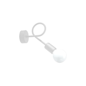 Sollux SL.1430 - Zidna lampa LOOP 1xE27/15W/230V bela